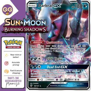 Pokemon | Toys | Darkrai Gx 8847 Burning Shadows Near Mint | Poshmark